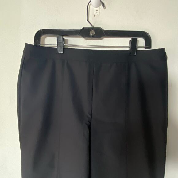 St. John Caviar Pants Sz 10 Black Designer Trousers Career Quiet Luxury Timeless - Picture 3 of 10